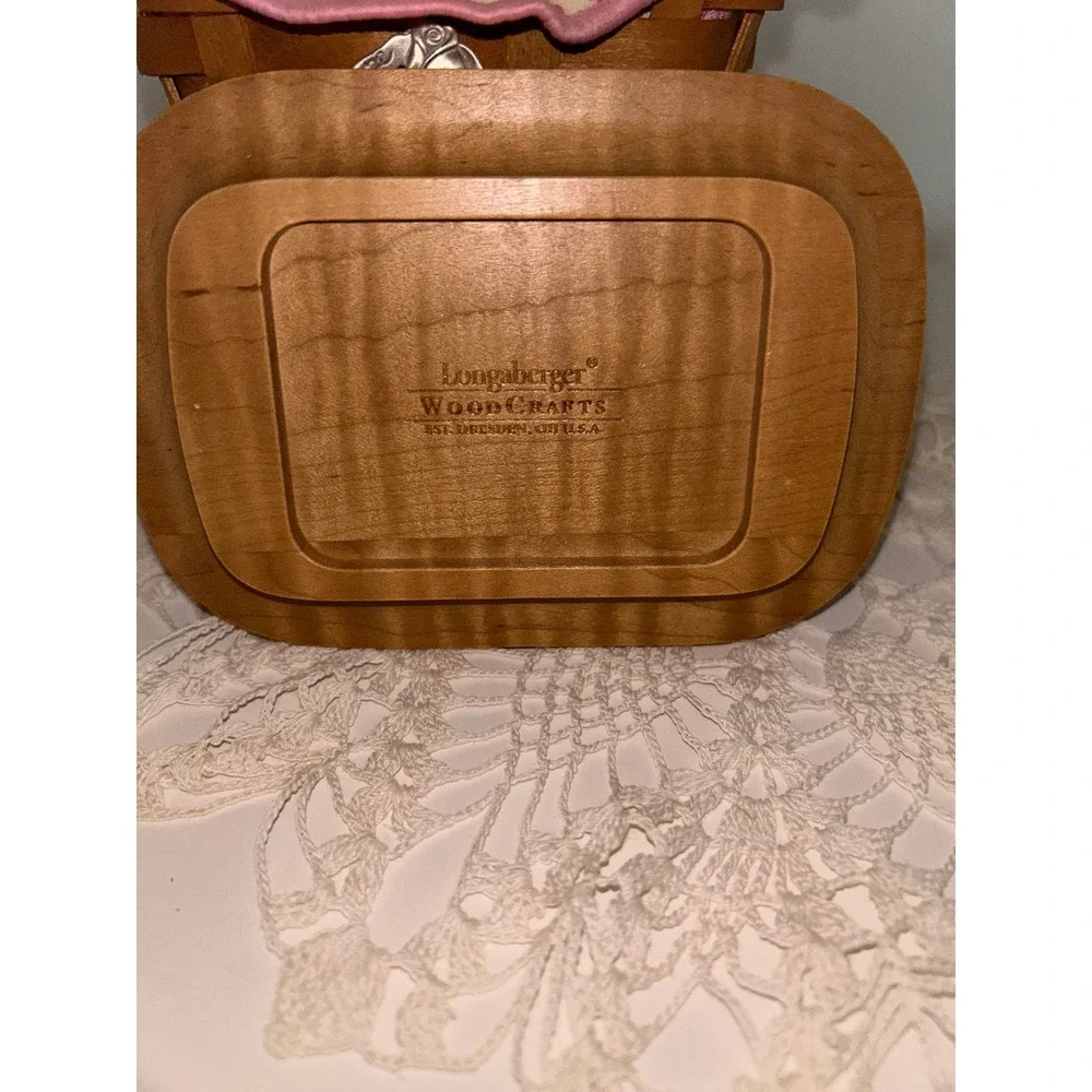 Longaberger 1998 Horizon of Hope Basket with Lid and Protector Amer. Cancer Soc.